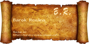 Barok Roxána névjegykártya