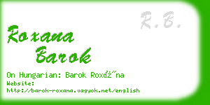 roxana barok business card